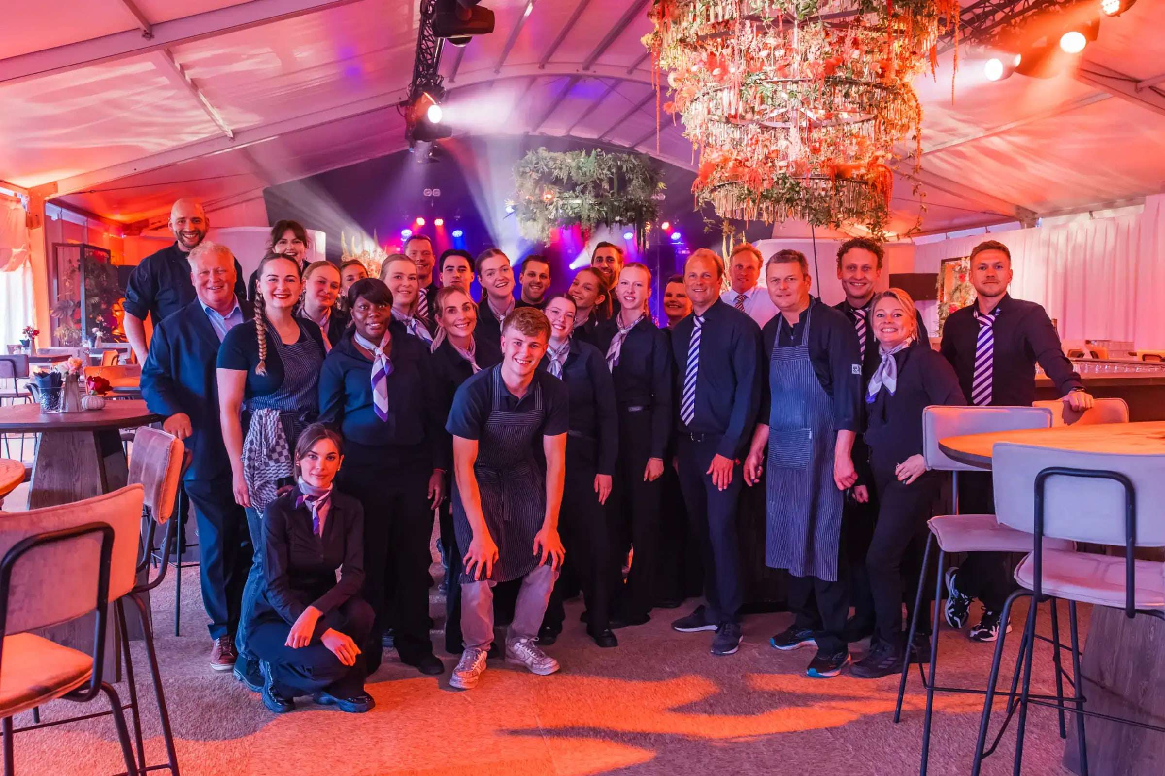 Het team van De Heeren van Montfoort samen op de foto tijdens een evenement